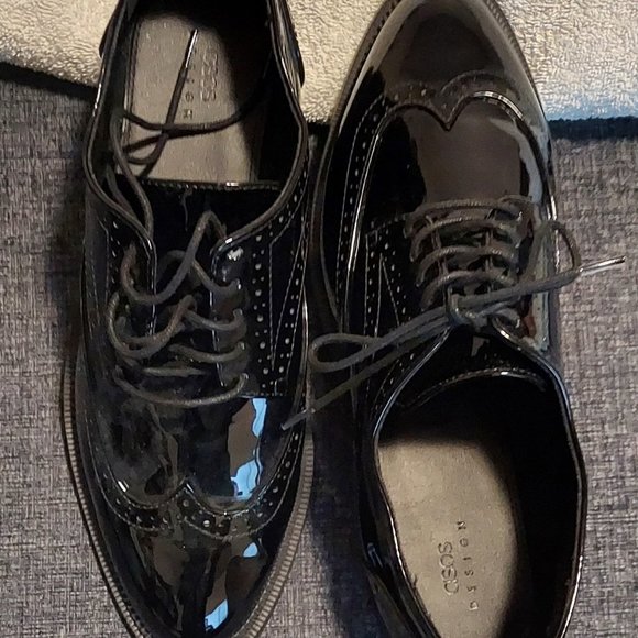 ASOS DESIGN OXFORD LEATHER BROGUE DRESS SHOES - Picture 6 of 12